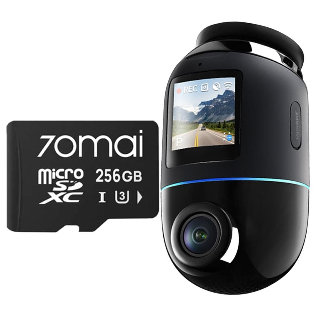 70mai Omni X800 4K WiFi Autós Menetrögzítő Kamera + 256GB SD Kártya - Fekete (5904463685796)