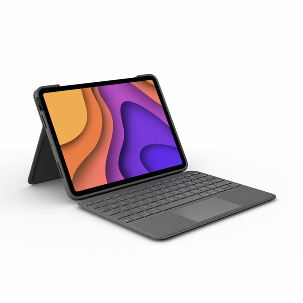 Logitech Folio Touch QWERTZ Tysk Smart Connector Grå