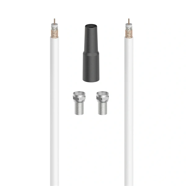 Hama 00205041 coax-kabel 10 m Coaxiaal Wit