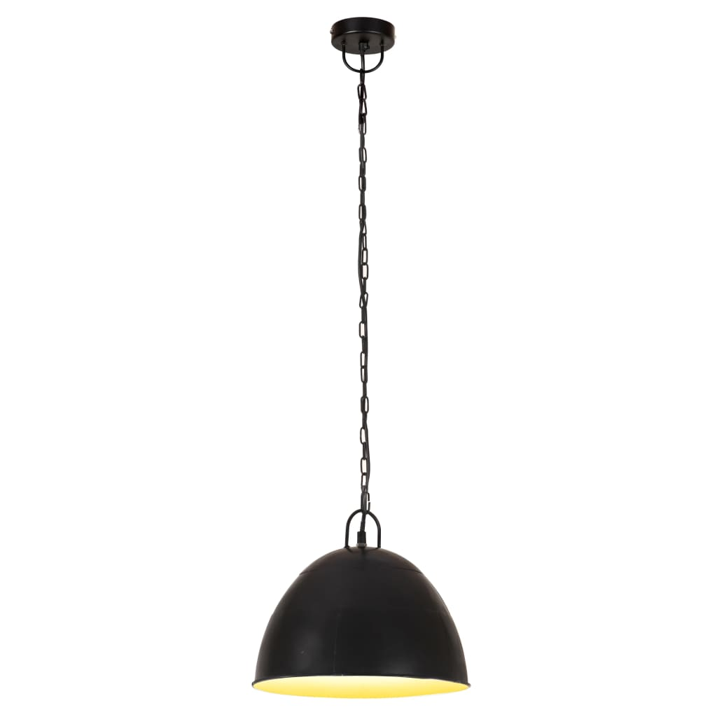 kerek fekete ipari vintage függőlámpa 25 W 31 cm E27 (320548)