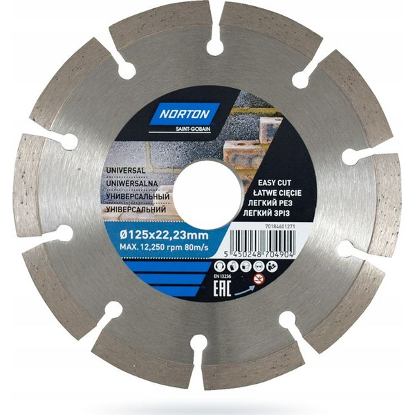  Norton Clipper tarcza diamentowa 125x22,2mm segmentowa standard uniwersalna (70184601271)