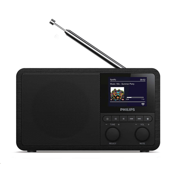 Philips TAPR802/12 радиоприемник Интернет Цифров Черен