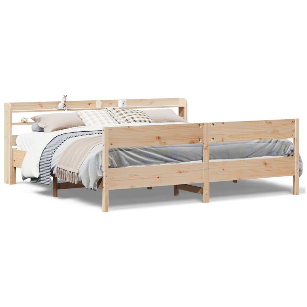 tömör fenyőfa ágy matrac nélkül 200 x 200 cm (3306915)