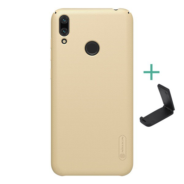 NILLKIN SUPER FROSTED műanyag telefonvédő (gumírozott, érdes felület + asztali tartó) ARANY [Huawei Y7 2019 (Y7 Prime 2019)] (5996457870028)
