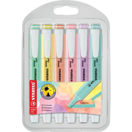 STABILO swing cool Pastel evidenziatore 6 pz Punta smussata Multicolore