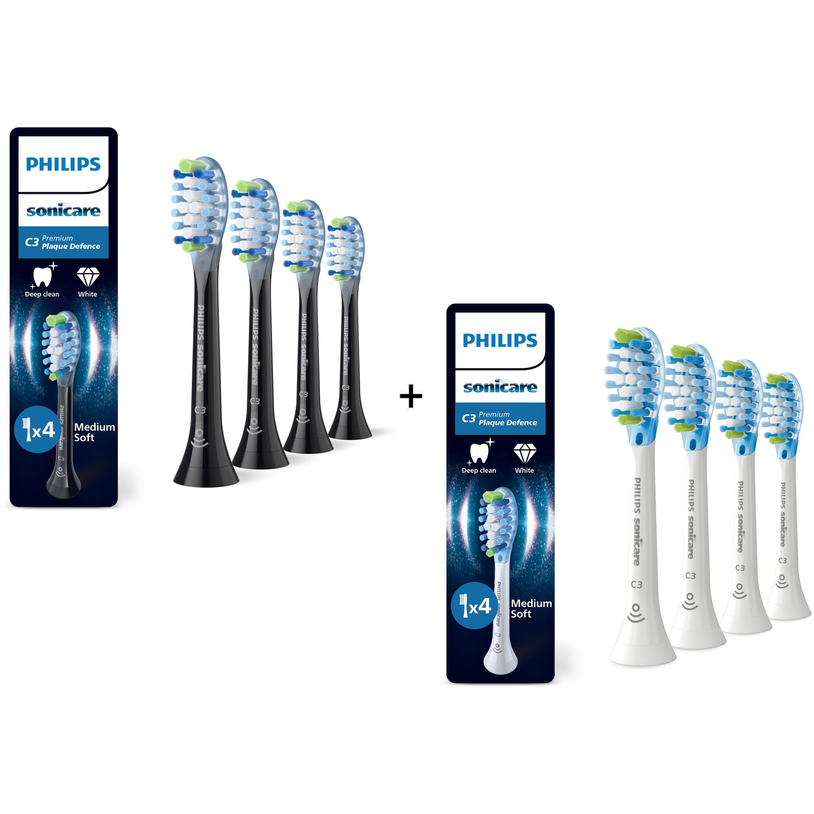 Philips Sonicare Premium Plaque Defense HX9044/88 4 darab + HX9044/87 4 darab (PHINHBUN3)