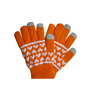Érintő kesztyű (kapacitív, szív minta) NARANCS