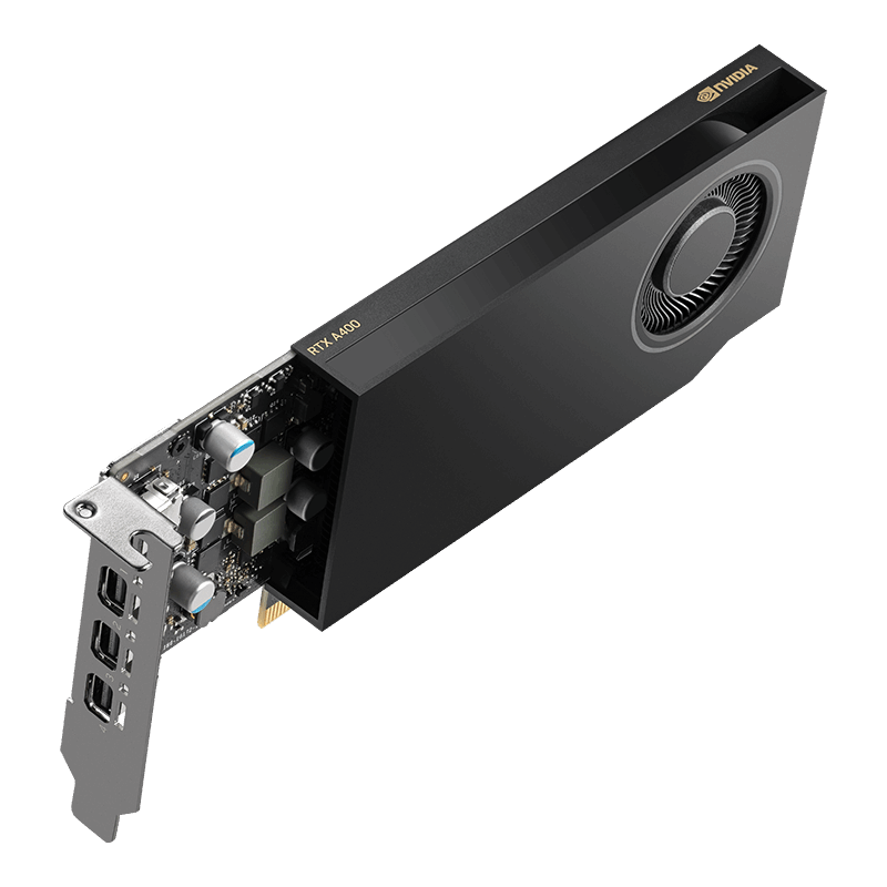 PNY Nvidia Quadro RTX A400 4GB GDDR6 Power Limited Low Profile Videókártya (VCNRTXA400-PL)