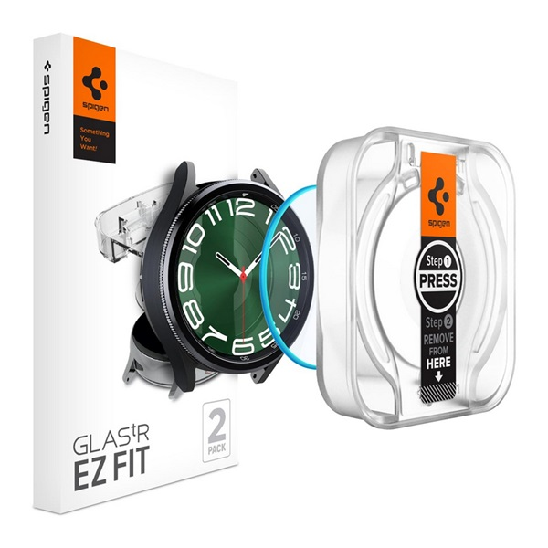 Spigen EZ Fit Samsung Galaxy Watch 6 Classic Kijelzővédő üveg - 47 mm (2db) (AGL07066)