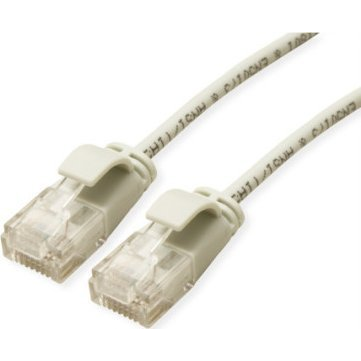 Roline green 21.44.3900 RJ45 Hálózati kábel, patchkábel CAT 6A U/UTP 0.15 m Szürke Árnyékolatlan, Halogénmentes, Lángálló 1 db