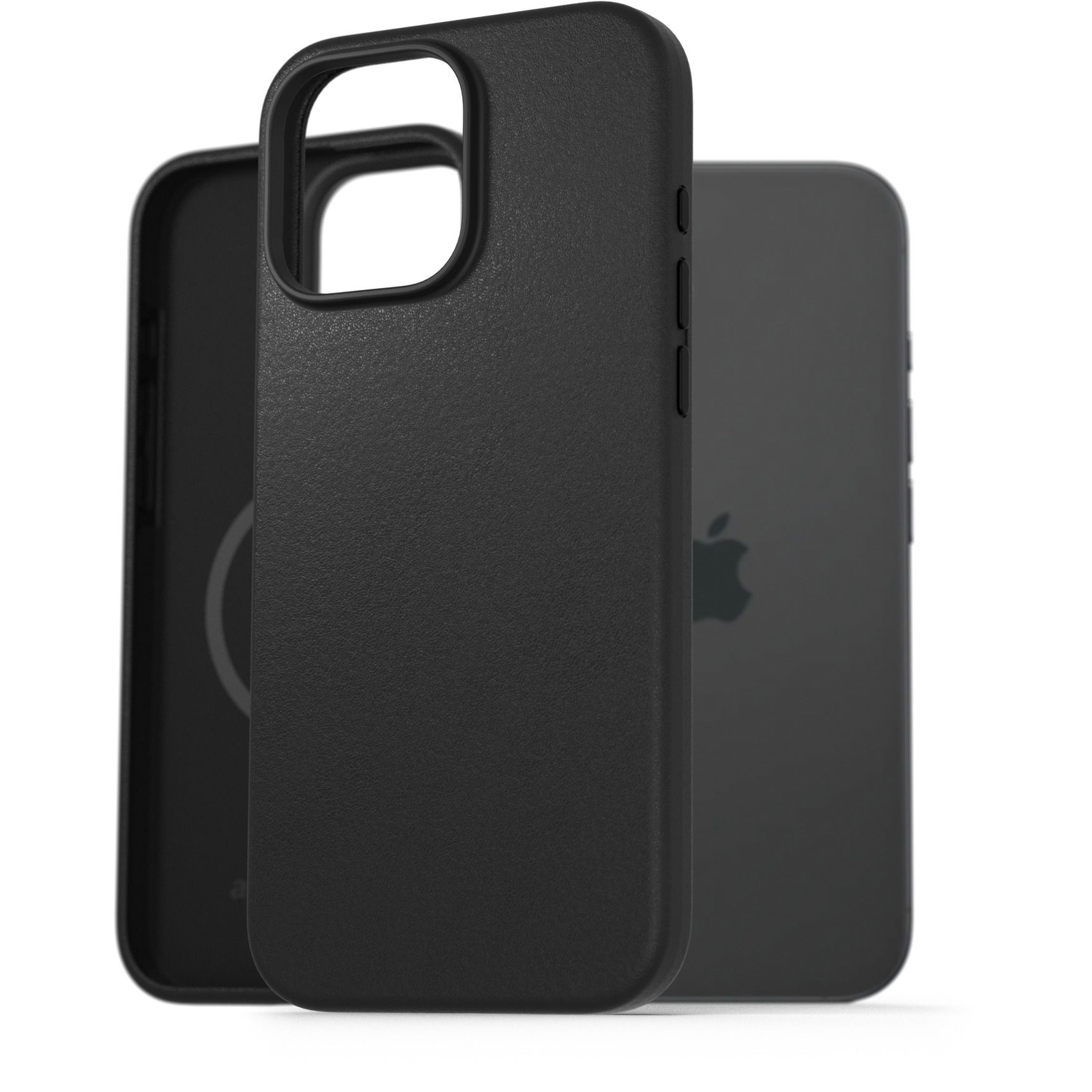 AlzaGuard iPhone 16 Pro Max Magsafe fekete bőr tok (AGD-GLCM12B)