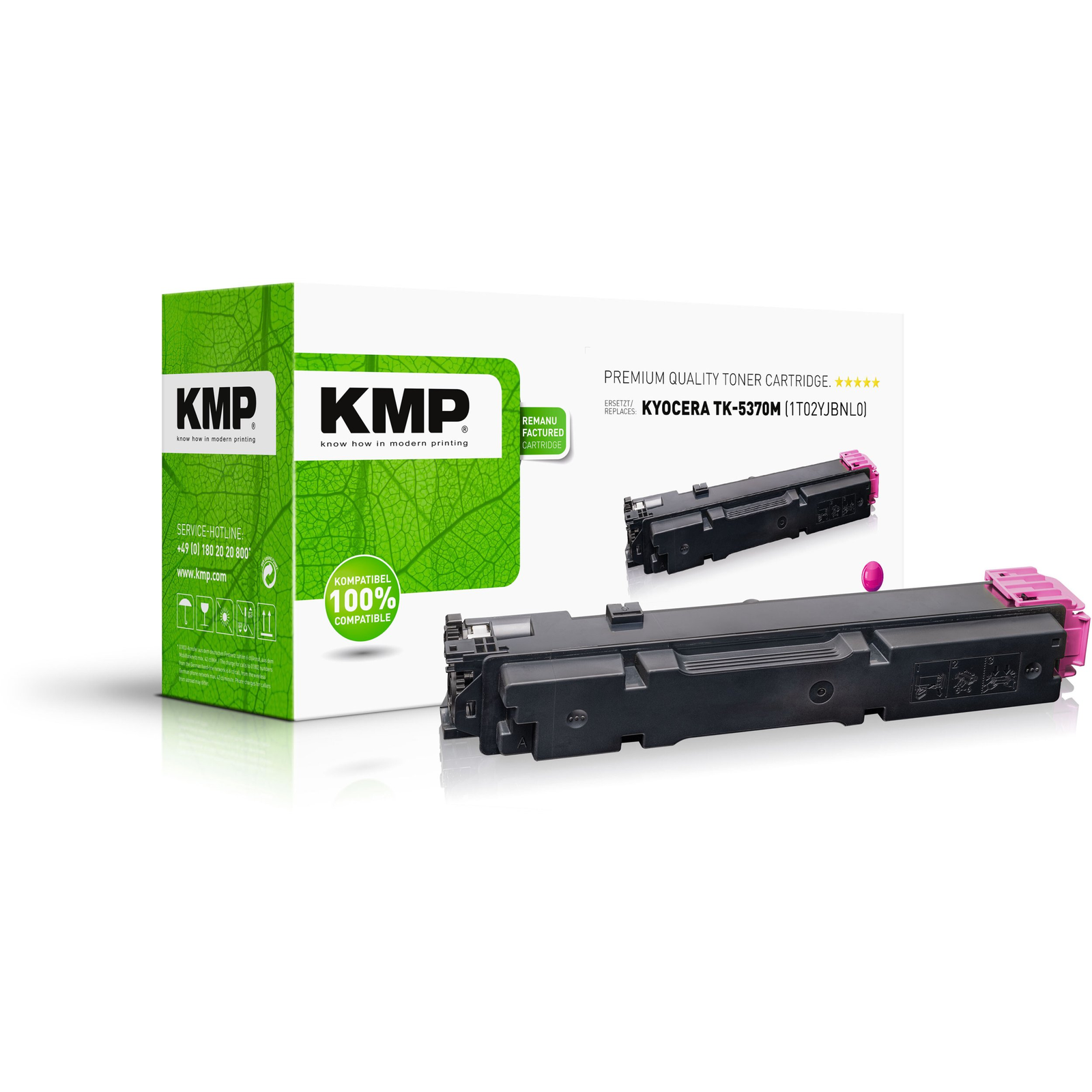 Съвместима тонер касета KMP за Kyocera TK-5370M 5000S, магента, 5000 страници