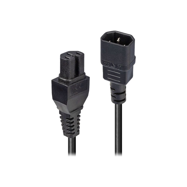 Lindy 30314 καλώδιο ρεύματος Μαύρος (Μαύρο) 2 m C14 σύνδεσμος C15 σύνδεσμος