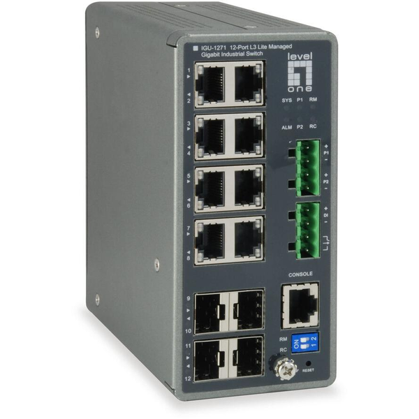 LevelOne IGU-1271 netværksswitch Administreret L3 Gigabit Ethernet (10/100/1000) Grå