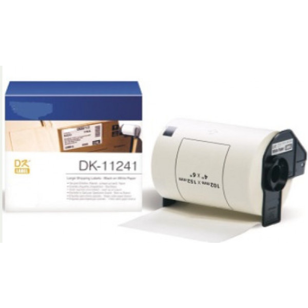 IK Utángyártott BROTHER DK11241 etikett 102mm x 152 mm fehér alapon fekete IK (DK11241FUIK) (DK11241FUIK)