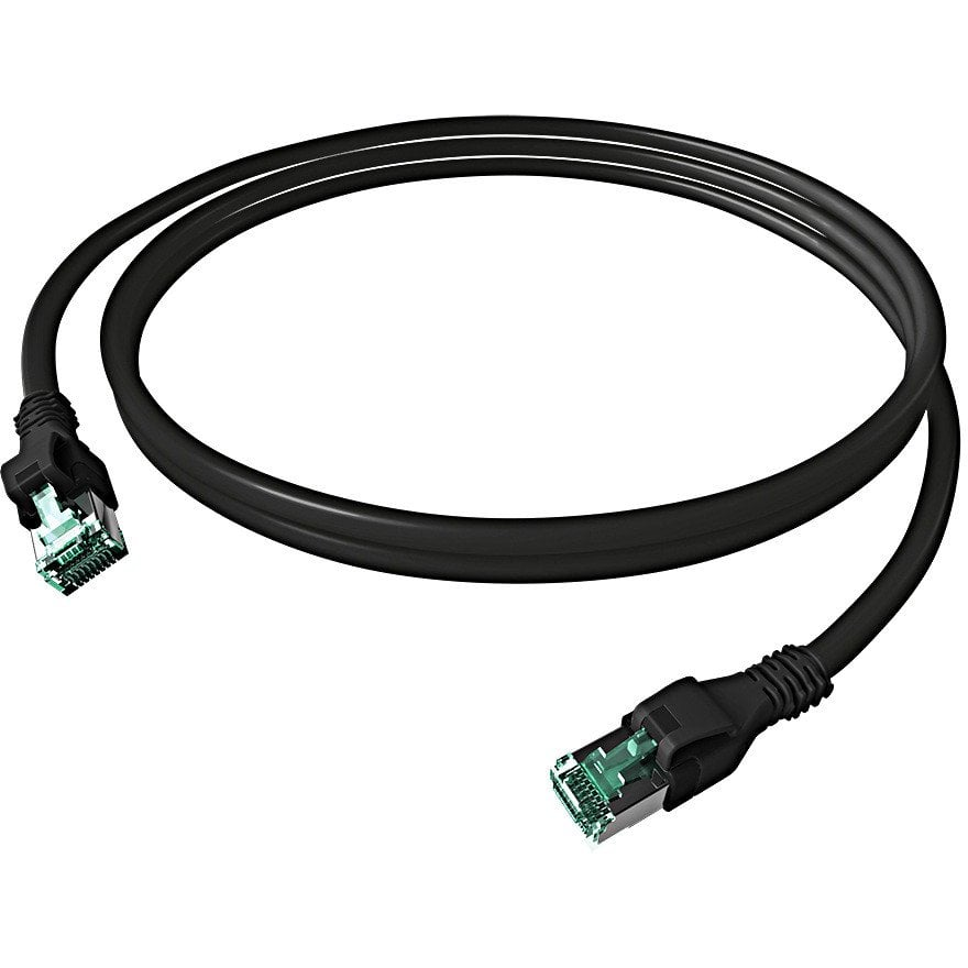 Easylan CPP1OSASAS0075 RJ45 Hálózati kábel, patchkábel CAT 6A S/FTP 7.5 m Fekete 1 db (21.15.2497)