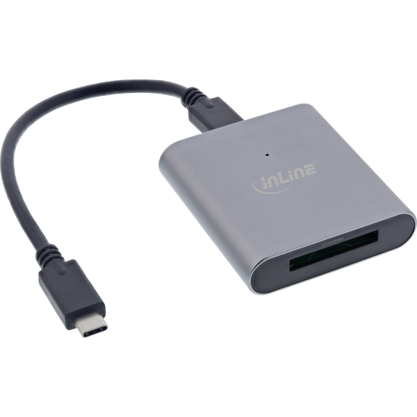 InLine 66771 lettore di schede USB 3.2 Gen 1 (3.1 Gen 1) Type-C Alluminio, Nero