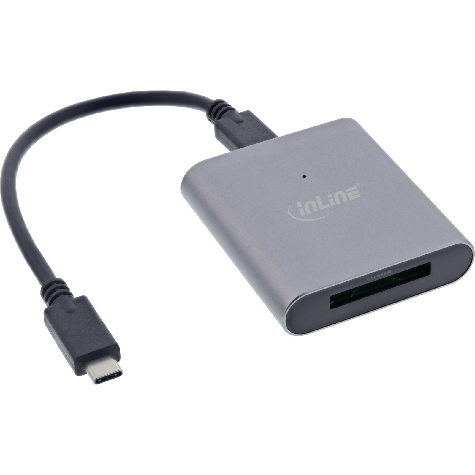 InLine 66771 čítačka kariet USB 3.2 Gen 1 (3.1 Gen 1) Type-C Hliník, Čierna (66771)