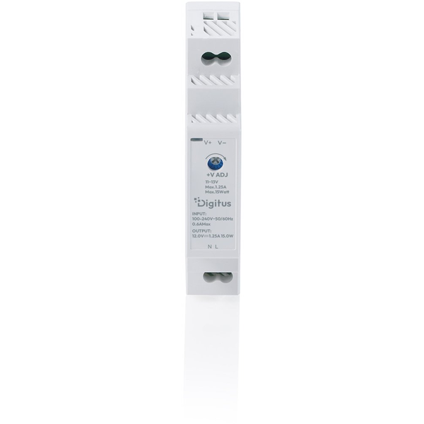 DIGITUS Netzteil 12V DC 15W Step-Shape DIN-Rail