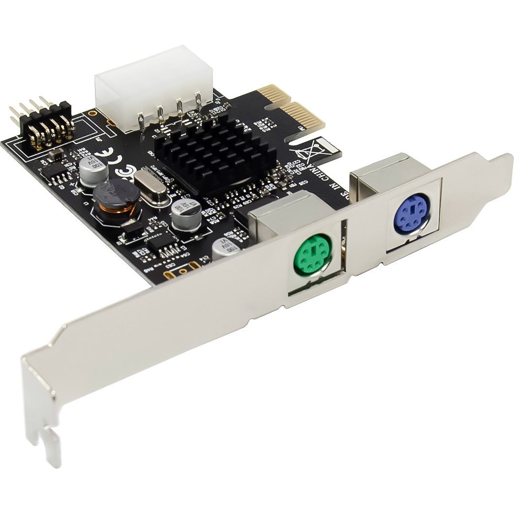 InLine 76620P csatlakozókártya/illesztő Belső PS2, USB 2.0 header - 9 pin