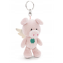 NICI 61189 Brelok pluszowy Twój Anioł Stróż Świnka z liściem koniczyny 10cm