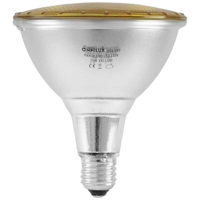Omnilux 88081883 LED E27 15 W Sárga (Ø x H) 121 mm x 135 mm 1 db (88081883)