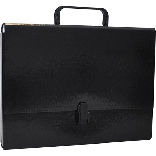 Office Products Teczka-pudełko A4/5cm z rączką i zamkiem czarna