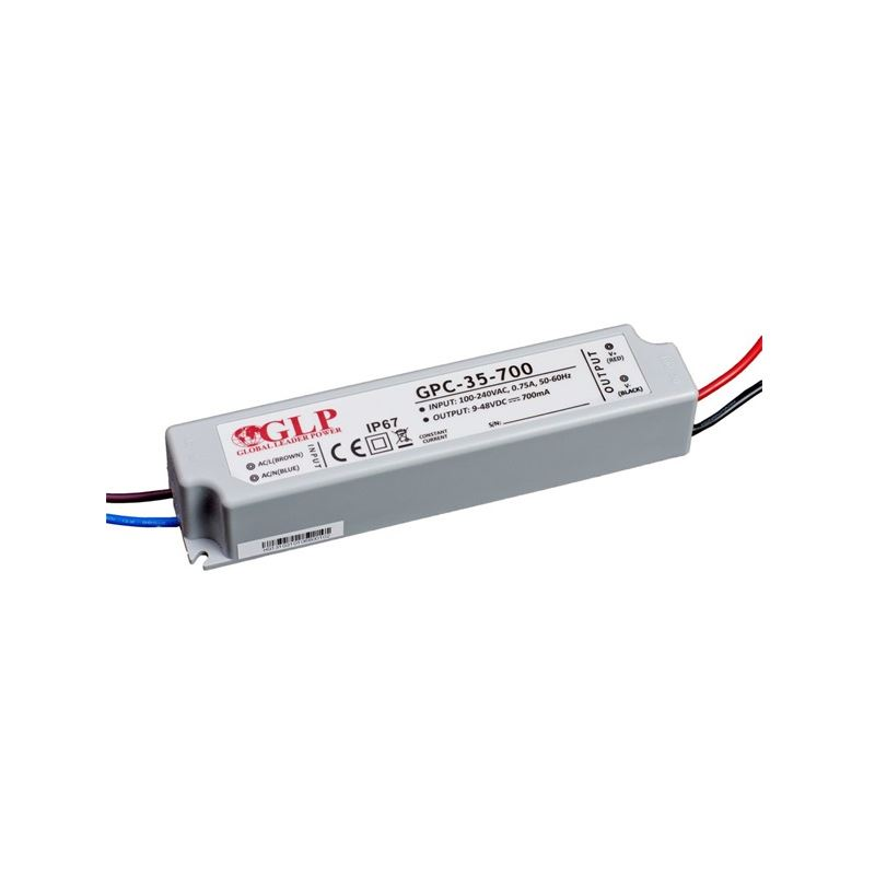 GLP GPC-35-700 34W 9+48V/700mA IP67 LED tápegység (GPC-35-700)