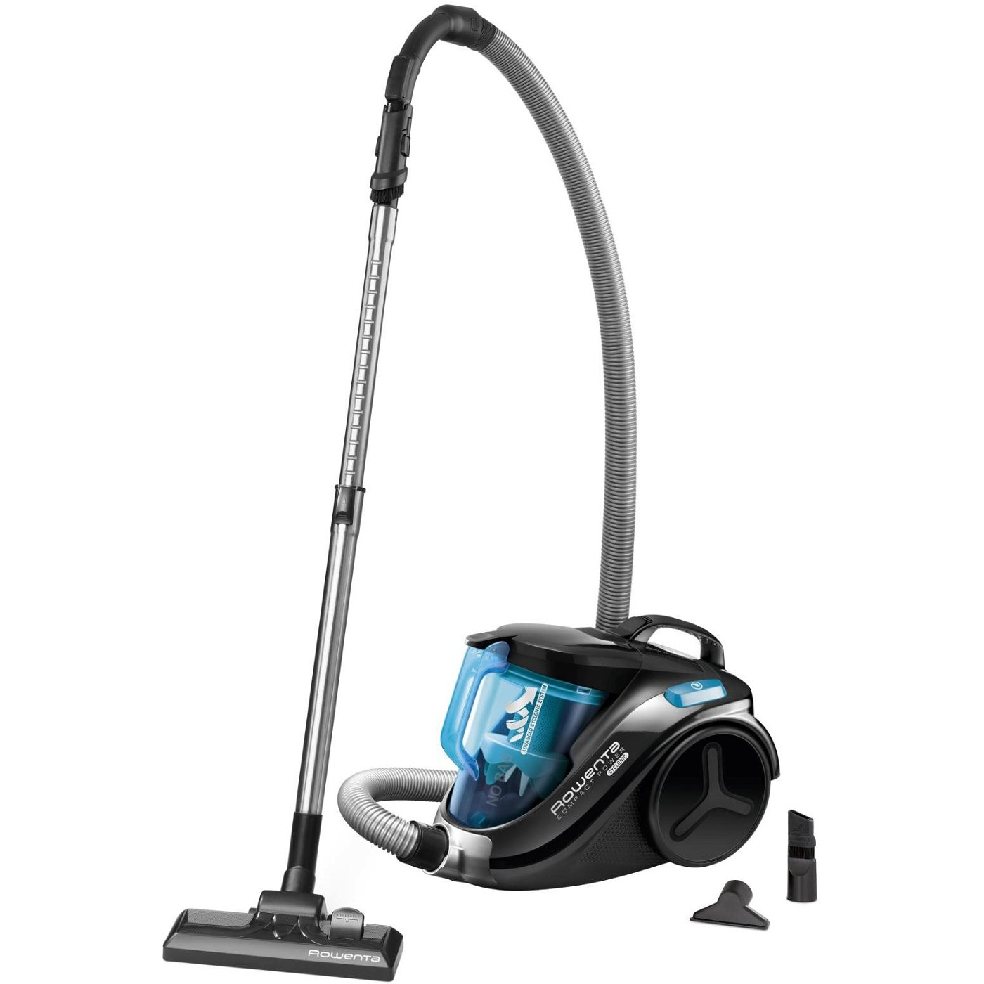Rowenta RO3731EA Compact Power Cyclonic porzsák nélküli porszívó fekete-türkizkék (RO3731EA)