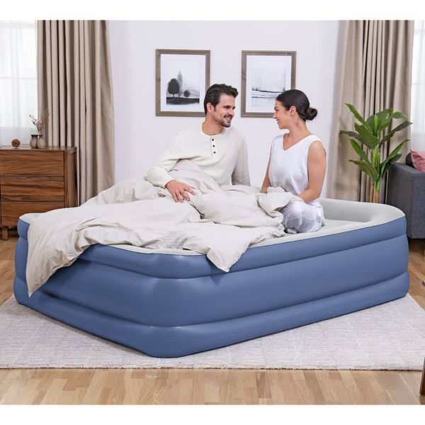 Bestway 67614 / 23 materasso ad aria Doppio materasso Blu, Bianco Unisex