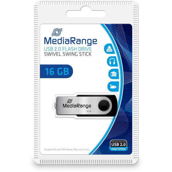 Pendrive MediaRange MR910 16 GB USB 2.0 ezüst