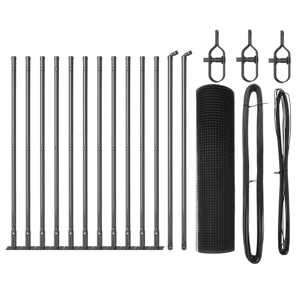 Szürke Kerítésoszlop Szett 2 db Szürke Fém 25 x 0.5 m Masszív