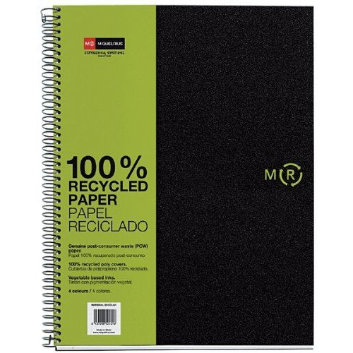 Miquelrius Recycled A4 kockás spirálfüzet (A15259087) (A15259087)