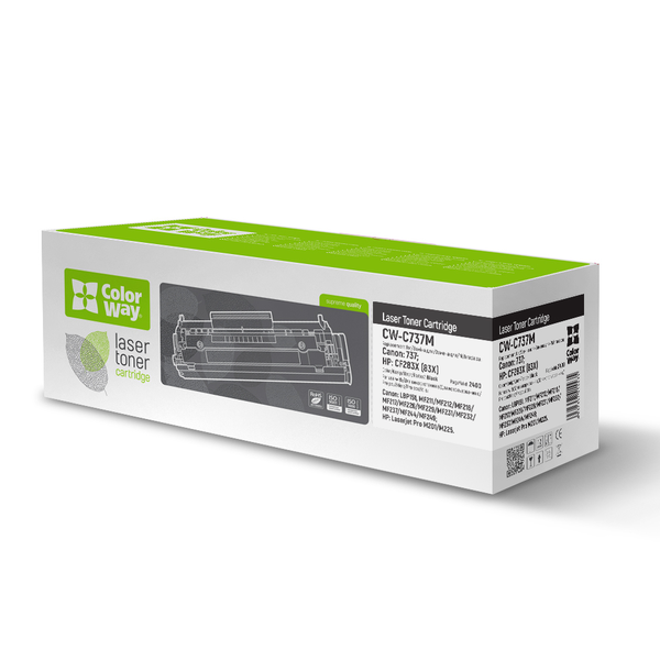 Тонер касета ColorWay за HP LaserJet Pro: M201, M225, Canon 737, 2400 страници, черна