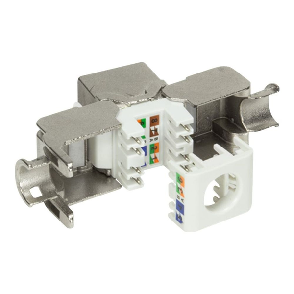Модул Cat.6A, Logilink, Метал, Бял
