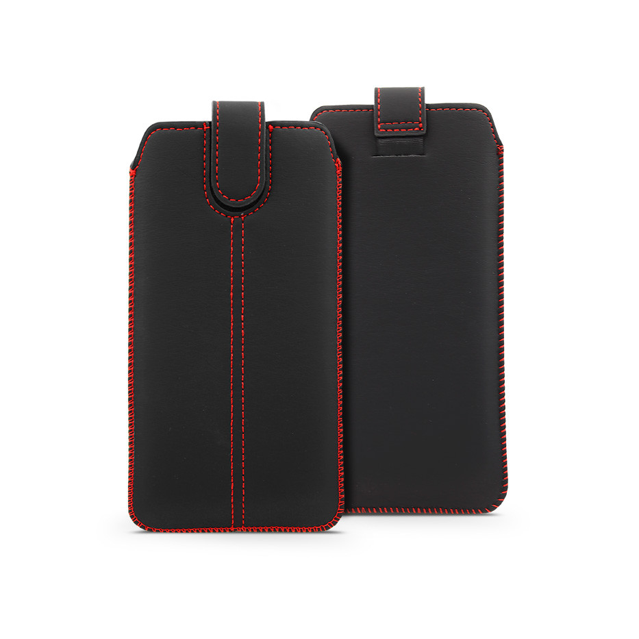 ULTRASLIM univerzális kihúzható telefontok - Apple iPhone 13 Pro Max/ 12 Pro Max/ Samsung Note 8/A20s/A71/A52 4G/5G /S21+/Xiaomi Redmi Note 10/10s/10 5G - fekete (PT-6669)