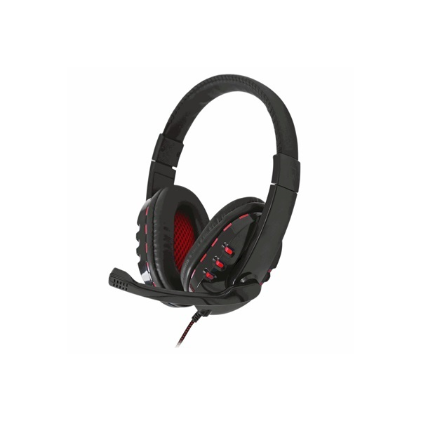 Freestyle FH-5401 Slúchadlá s mikrofónom Kábel Pres hlavu Hovor / hudba USB Typ-A Čierna, Červená