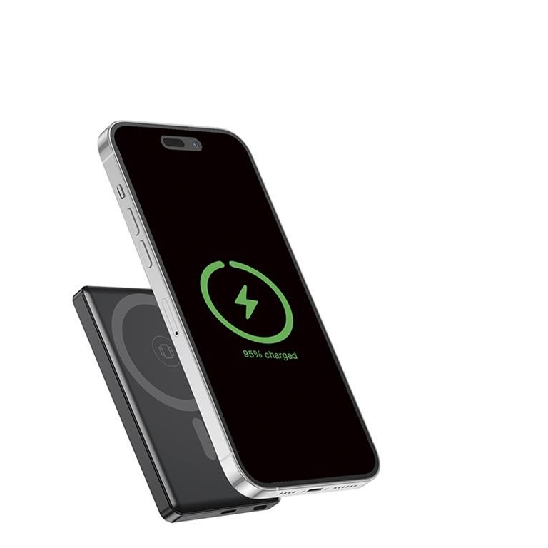 Външна батерия Gembird PB05-WPC15M-LCD-01 5000 mAh, черна