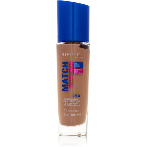 RIMMEL LONDON Match Perfection Foundation SPF20 201 Classic Beige 30 ml