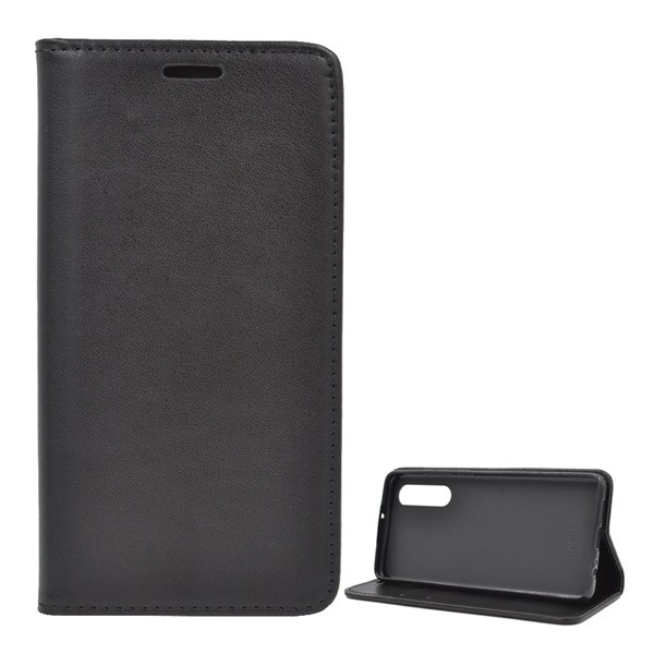 Tok álló, bőr hatású (FLIP, oldalra nyíló, asztali tartó funkció) FEKETE [Huawei P30] (5996457842858)