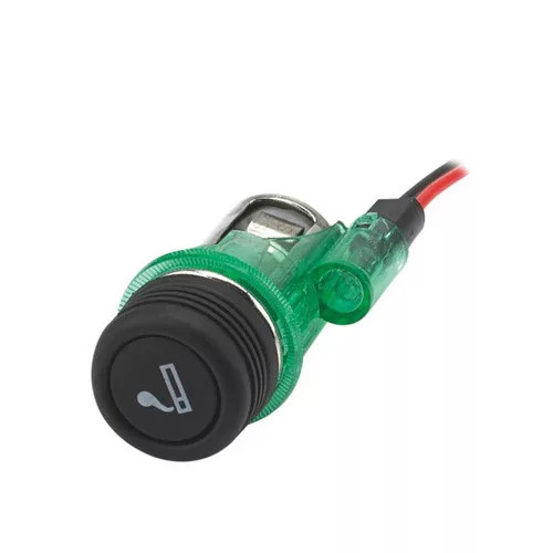 Maxspeed 12 V-os Komplett Szivargyújtó Aljzat, Világítós - Zöld (56CL007)