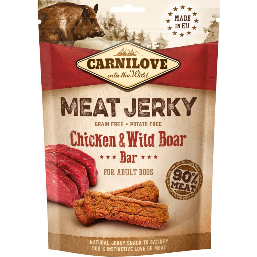 Carnilove Jerky Snack Chicken&Wild Boar Bar csirke& vaddisznó 100g (MS_18407)