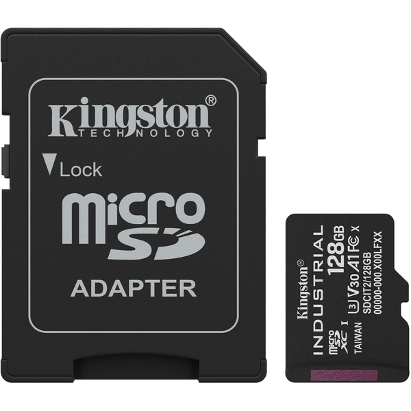 Kingston Technology Industrial 128 GB MicroSDXC UHS-I Class 10