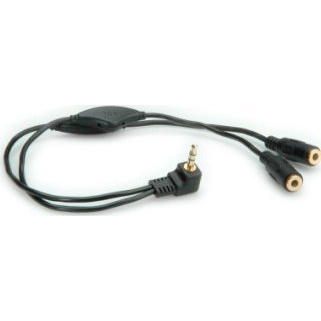 ROLINE Lautsprecher-Y-Kabel - 3,5mm (Stecker - 2x Buchse) - mit Volumenregler (11.09.4439)