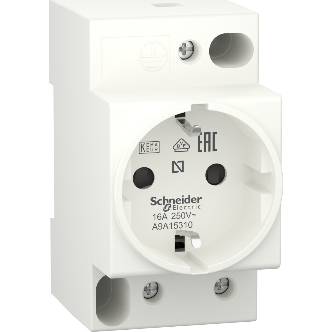 Schneider A9A15310 sínre sorolható 250V AC 16A 2.5M Acti9 iPC dugaszolóaljzat (A9A15310)