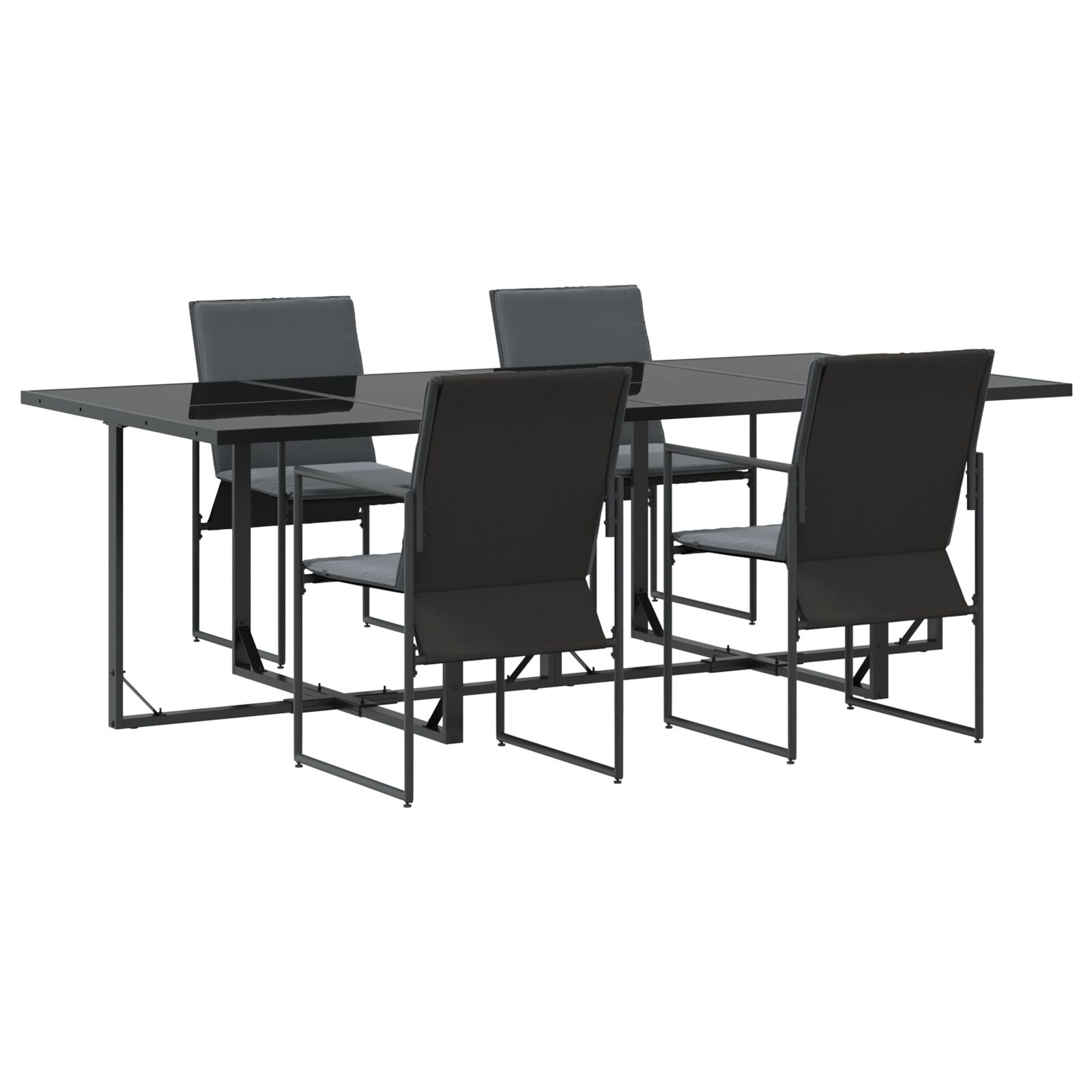 6 darabos Kerti Étkezőszett Párnákkal Acél és Textilén (3335858)