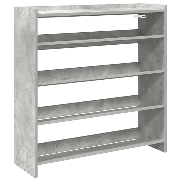 betonszürke szerelt fa cipőtartó 80x25x81 cm