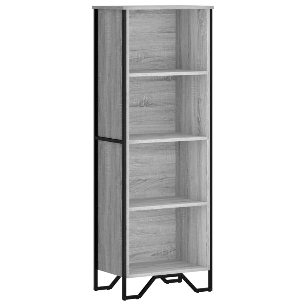 szürke sonoma színű szerelt fa könyvespolc 50 x 31 x 137,5 cm (848612)