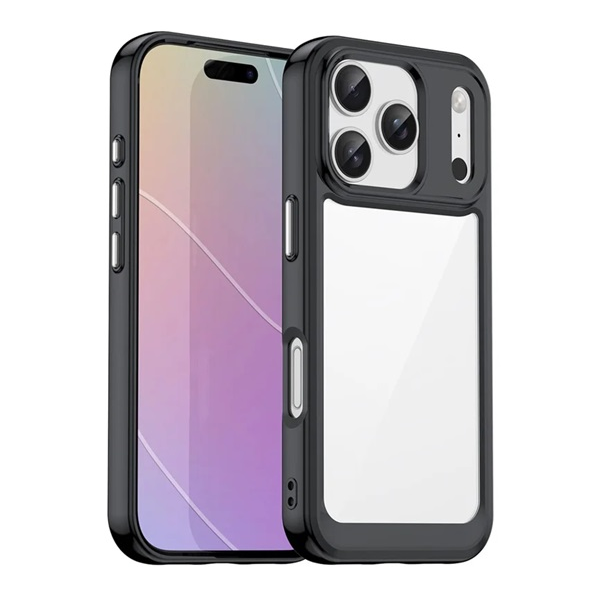 Szilikon telefonvédő (ütésállóság, átlátszó hátlap) FEKETE Apple iPhone 17 Pro "Gigapack csomagolás" (GP-173619) Szilikon telefonvédő (ütésállóság, átlátszó hátlap) FEKETE Apple iPhone 17 Pro "Gigapack csomagolás" (GP-173619)