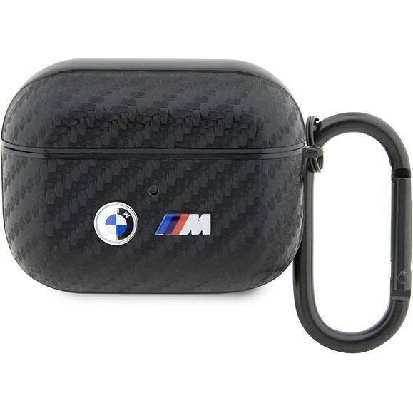 BMW BMAPWMPUCA2 AirPods Pro Borító - Carbon Dupla Fém Logo, Fekete (BMW000613)
